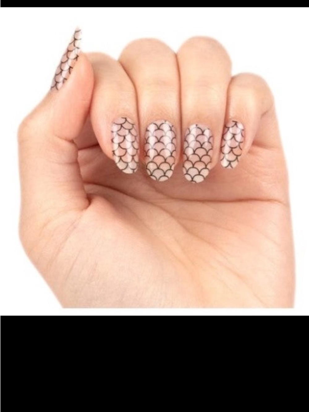 Color Street Nail Polish Strips mermaid you look FDL046 16 count NIP clear black